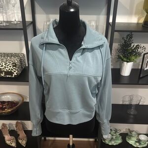 Old Navy Green Crop Hoodie Relaxed Fit
